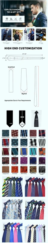 3PCS Neckties Pocket Squares Cufflinks Formal Gentleman Business Gift Set