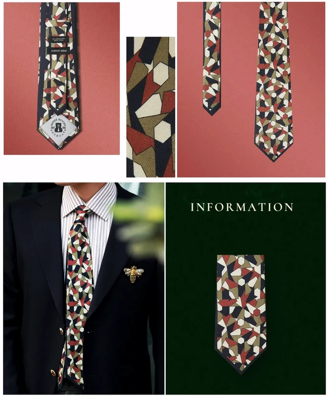 China Factory Wedding 100% Silk Digital Printed Printed Silk Neck Tie with Custom Brand