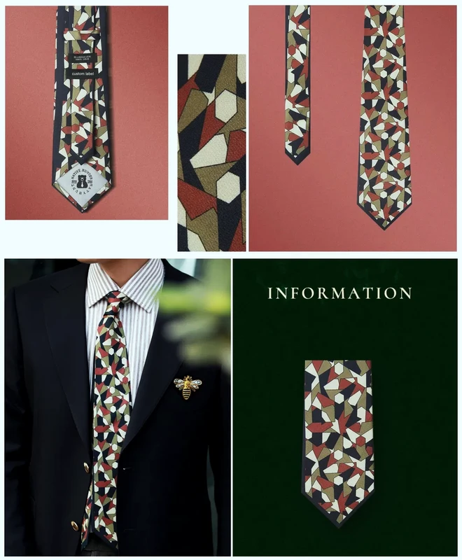 China Fashion Custom Hand Made 100% Silk Tie with Custom Logo Silk Neckties