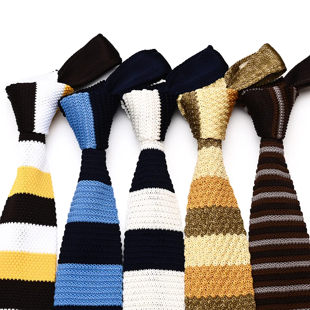 Comfortable Stylish Premium Polyester Classic Striped Knitted Necktie