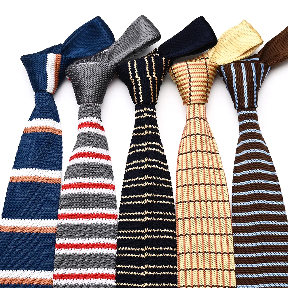 Comfortable Stylish Premium Polyester Classic Striped Knitted Necktie