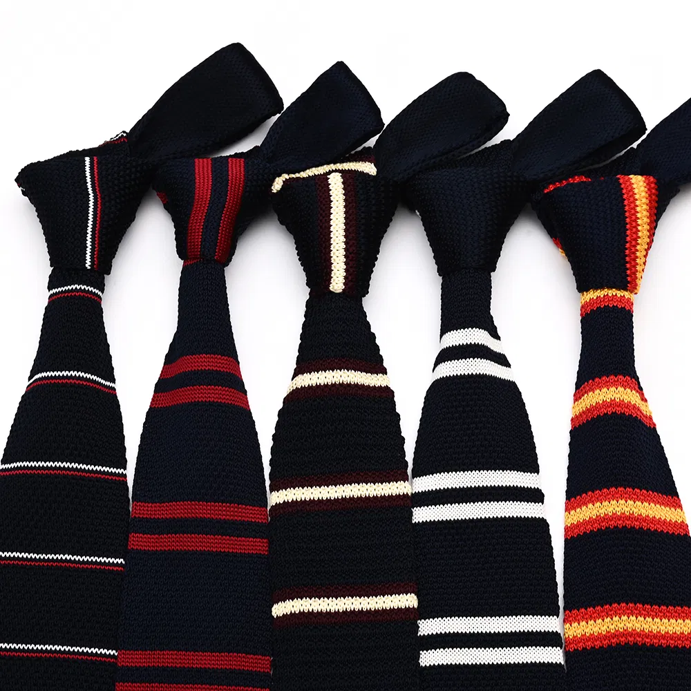 Comfortable Stylish Premium Polyester Classic Striped Knitted Necktie