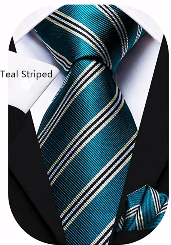 Custom Design Luxury Paisley Neckties Jacquard Striped Silk Neck Ties for Men