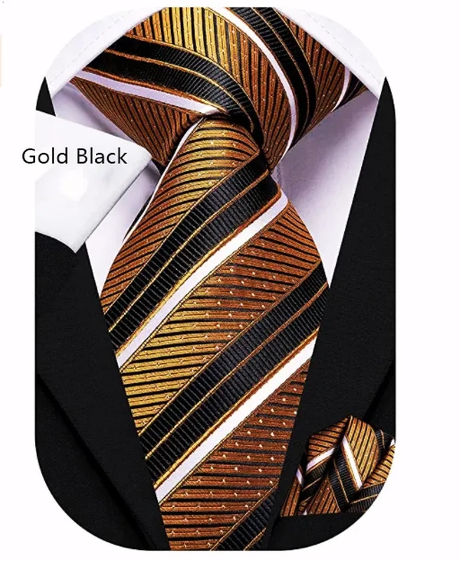 Custom Design Luxury Paisley Neckties Jacquard Striped Silk Neck Ties for Men