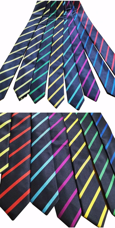 Custom Logo School Students Neck Ties High Quality Jacquard Logo Polyester Neckties for Mens