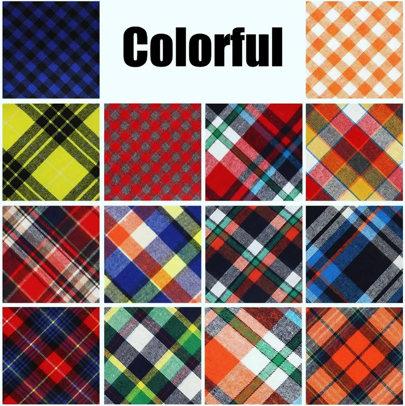 Dog Bandanas Plaid Dog Scarf Washable Triangle Pet Bibs Kerchief for Puppy Small Dog and Medium Dog