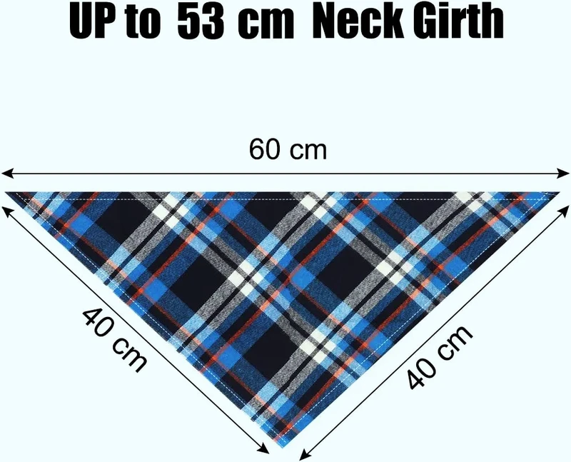 Dog Bandanas Plaid Dog Scarf Washable Triangle Pet Bibs Kerchief for Puppy Small Dog and Medium Dog