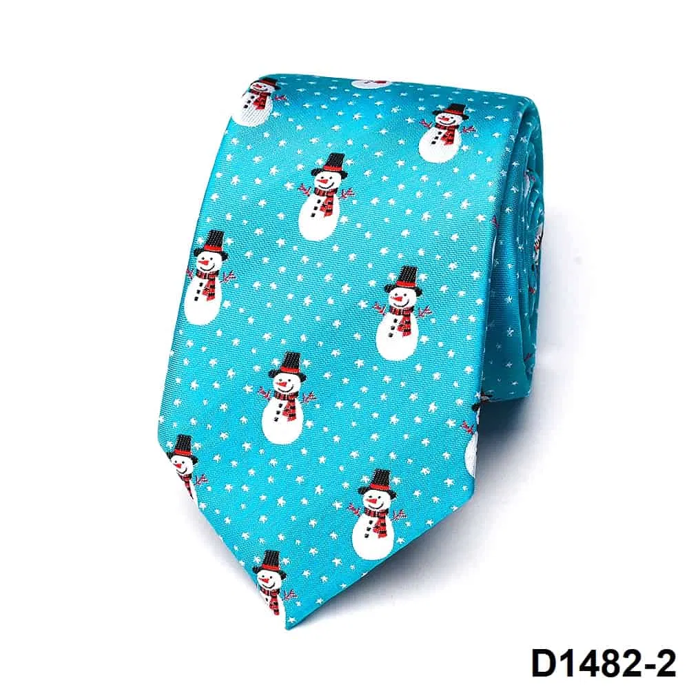 Factory Custom Latest Christmas Ties Mens Snowman Necktie