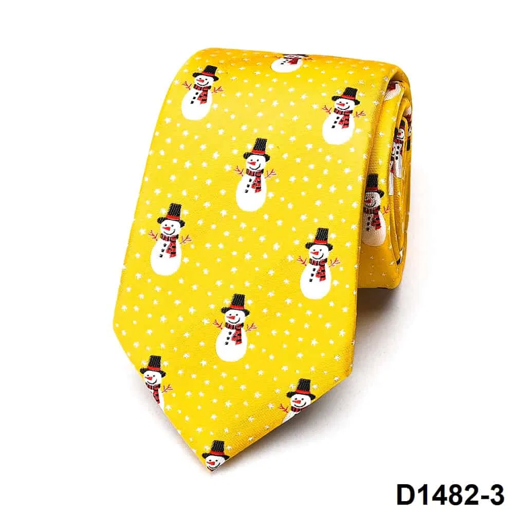 Factory Custom Latest Christmas Ties Mens Snowman Necktie