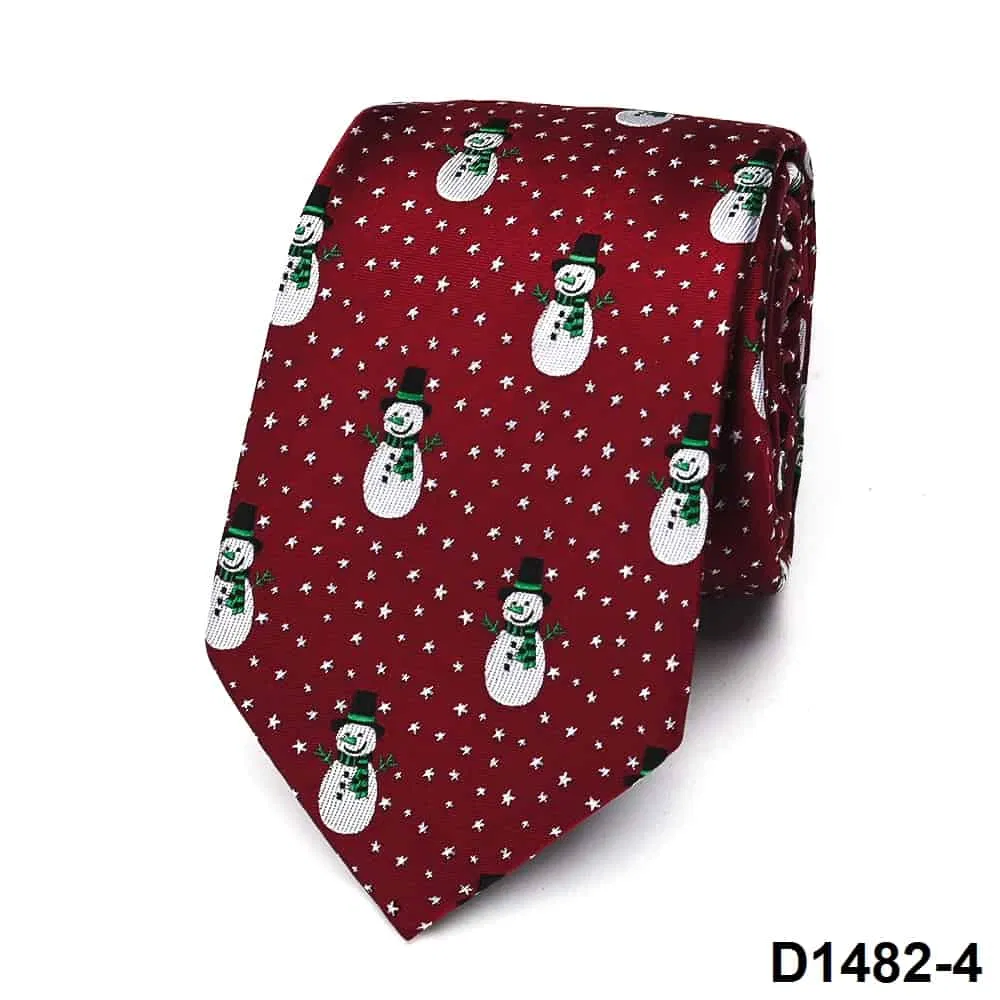 Factory Custom Latest Christmas Ties Mens Snowman Necktie