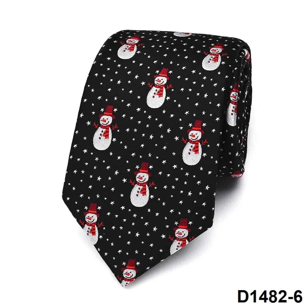 Factory Custom Latest Christmas Ties Mens Snowman Necktie