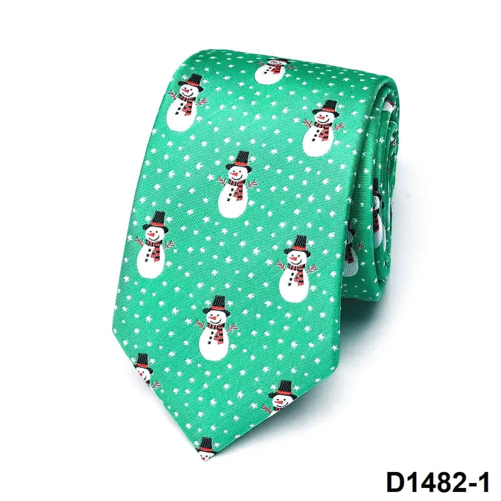 Factory Custom Latest Christmas Ties Mens Snowman Necktie