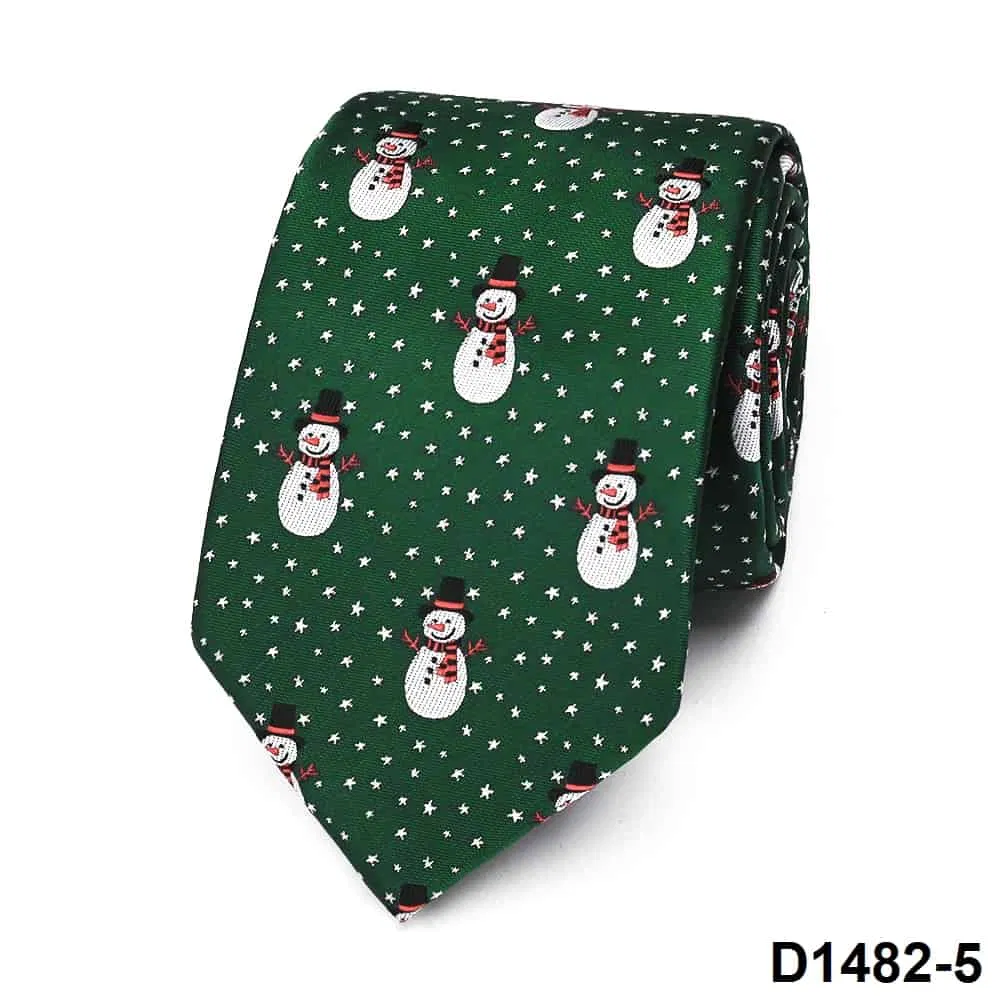 Factory Custom Latest Christmas Ties Mens Snowman Necktie