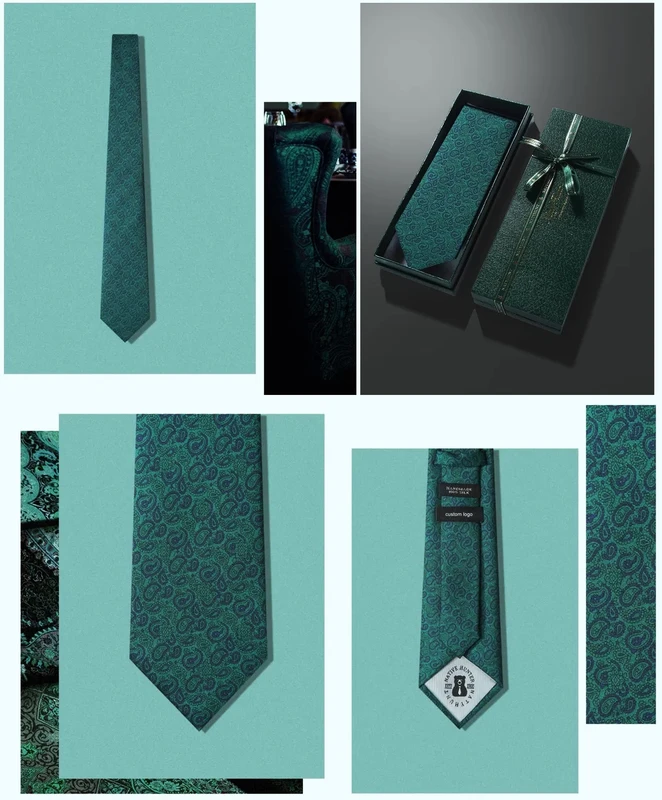 Factory Supplier Gentlemen 100% Silk Neckties Custom Logo Handmade Mens Business Ties