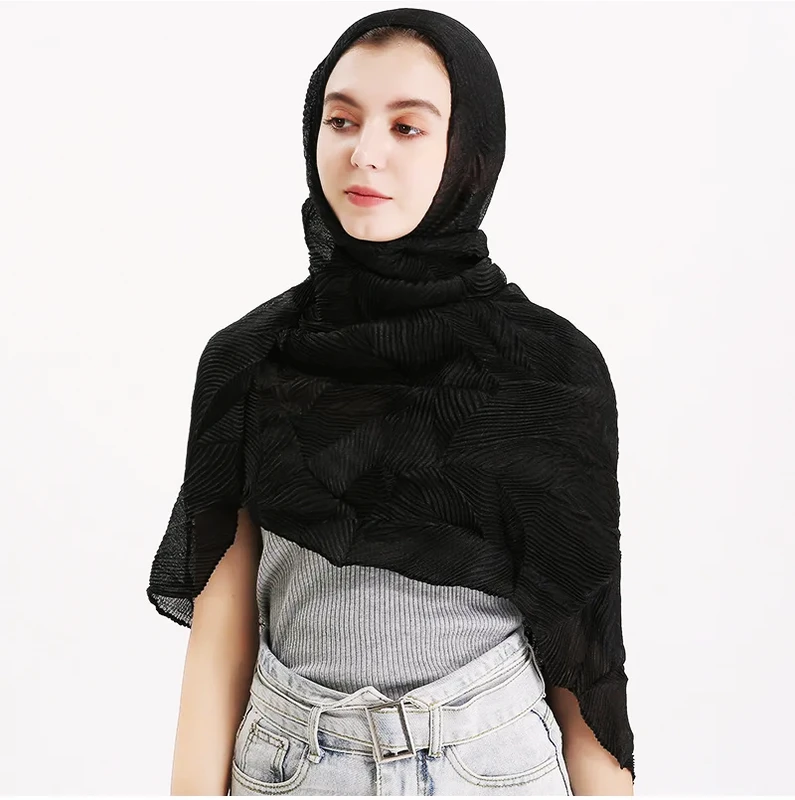 Fashion Muslim Pleated Scarf