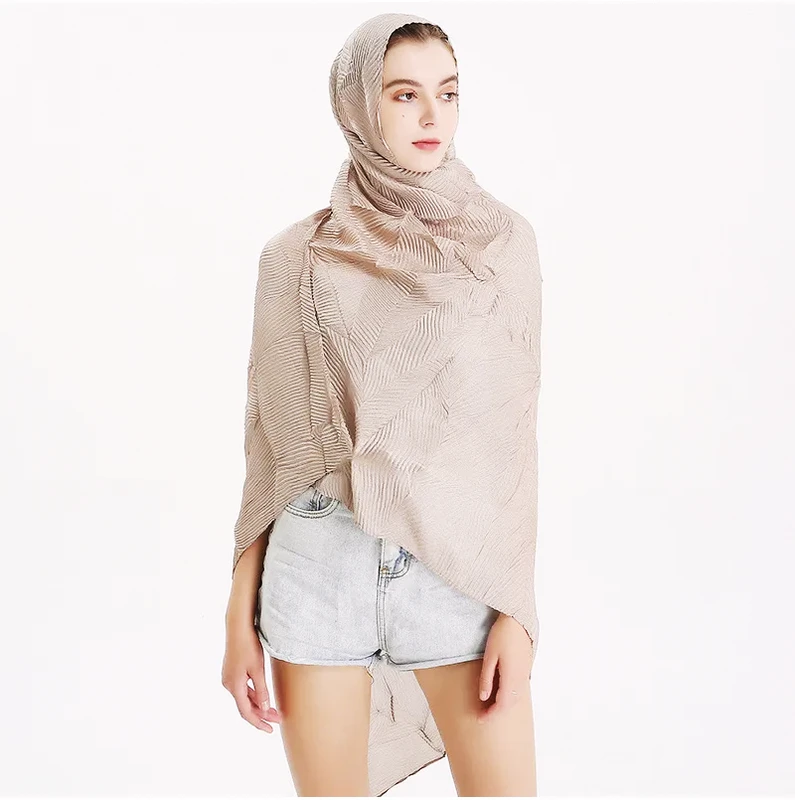 Fashion Muslim Pleated Scarf