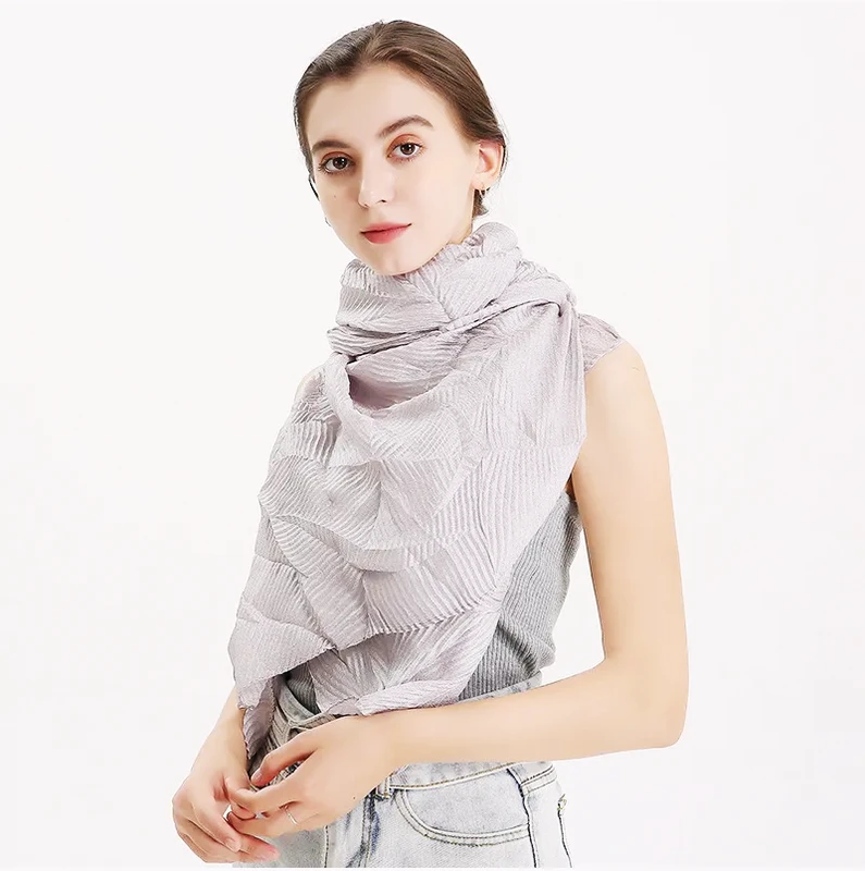 Fashion Muslim Pleated Scarf