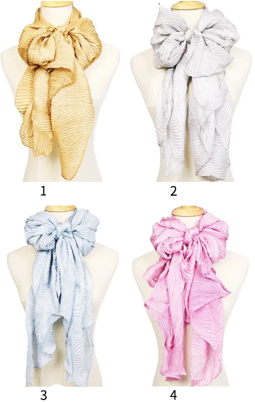 Fashion Muslim Pleated Scarf