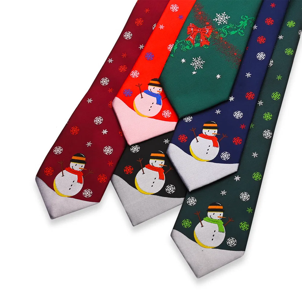 High Quality Silk Woven Necktie for Christmas