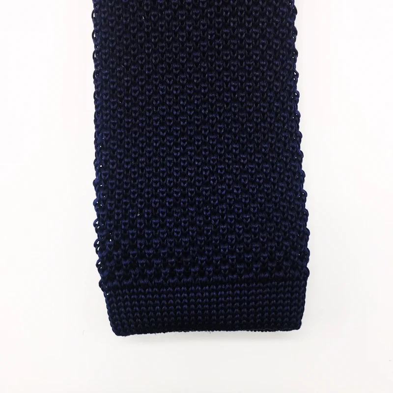 Knitted Skinny Navy Necktie