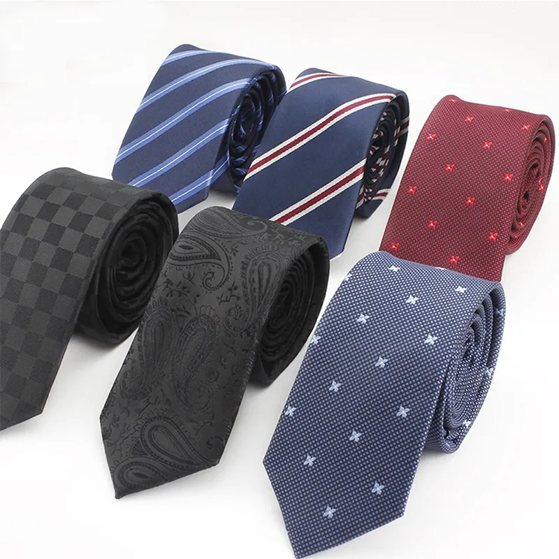 Manufacture Custom Jacquard Neck Tie 6/7/8cm Fashion Woven Regular Skinny Navy Silk Neckties Men Neck Ties Trial Order