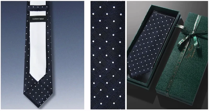 Men Ties Gift Box Printed Silk Jacquard Woven 100% Mulberry Silk Neck Tie Business Tie