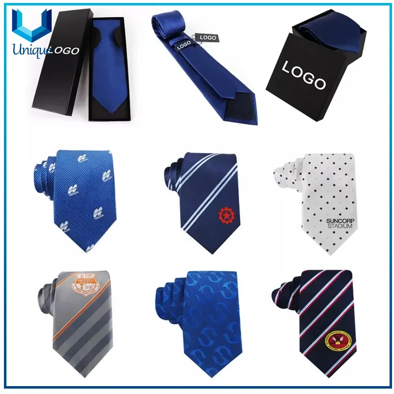 Men&prime; S Promotion Custom Logo Microfiber Custom Luxury Embroidered Logo Ties