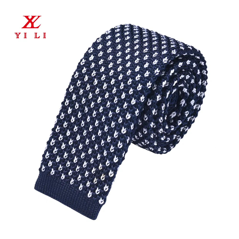 Men&prime;s Skinny Knit Ties Polka Dots Pattern Designer Necktie 2&quot; - Various Design