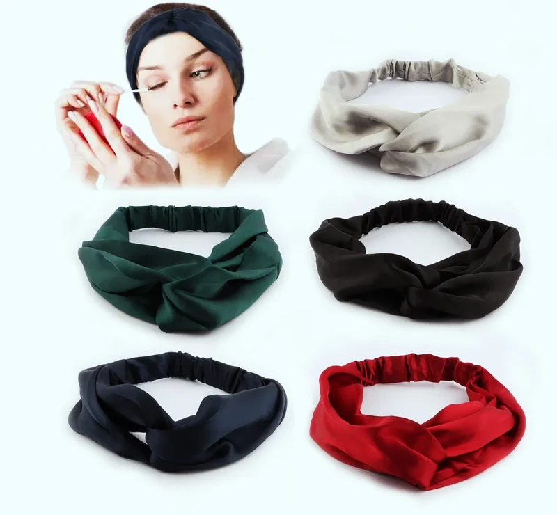 New Arrival Silk Headband Women Hair Tie Elegant Headwear Hair Accessoriespopular