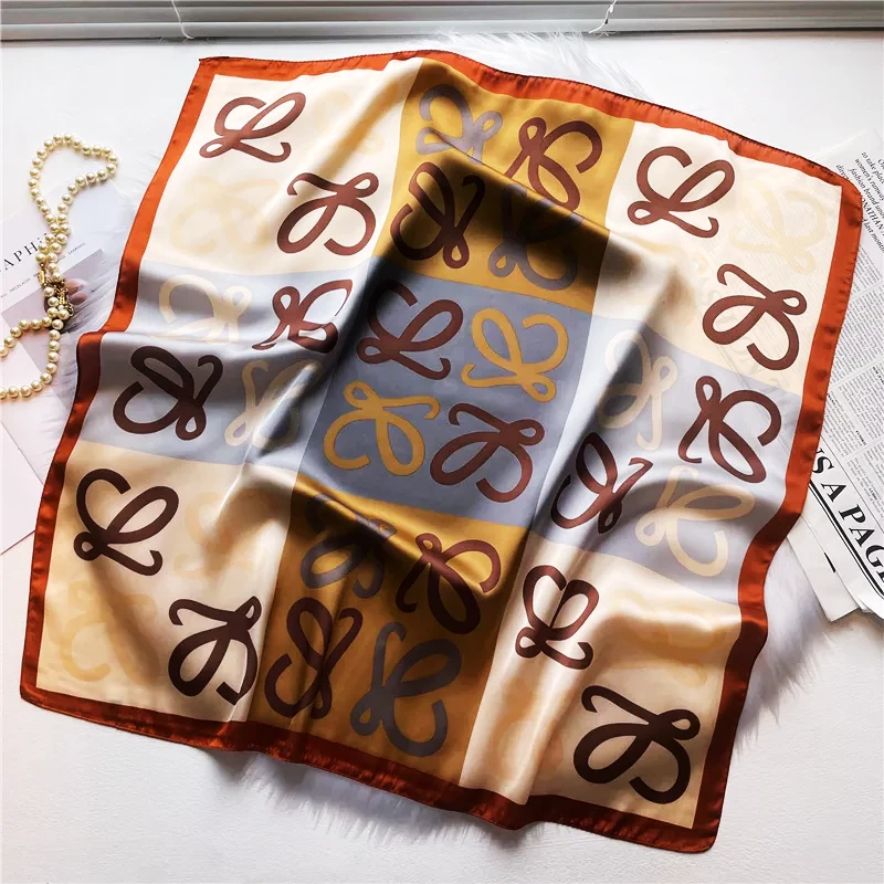 Satin Print Double-Side Print Shawl Silk Scarf