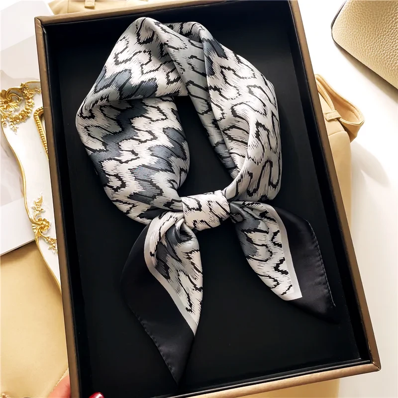 Satin Print Double-Side Print Shawl Silk Scarf