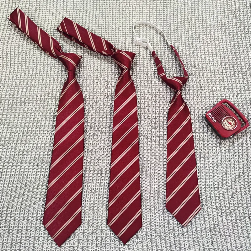 School Student Long Tie and Necktie with Logo in 12/14/16 Inch Size