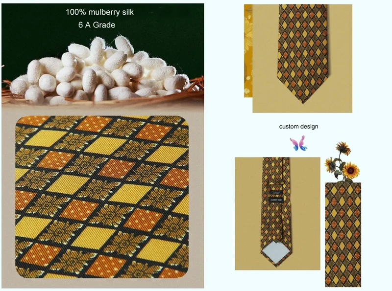 Wholesale Fashion Printed Casual Necktie Custom Design Men&prime; S 100% Silk Ties