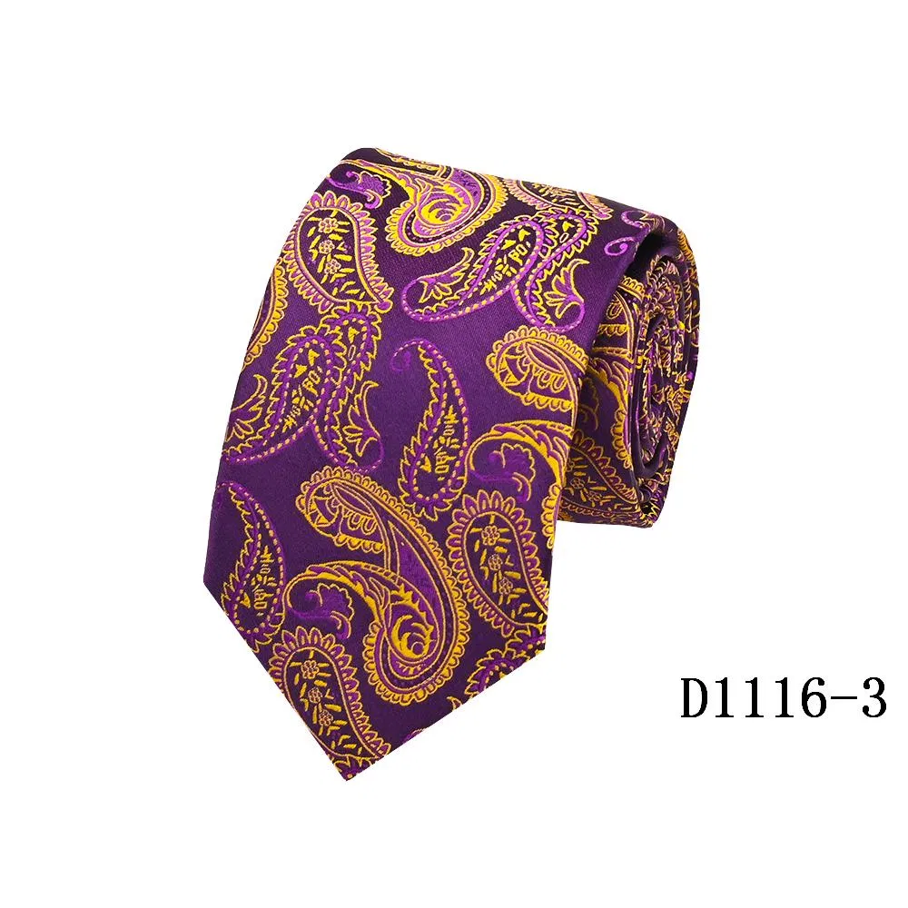 Woven Polyester Micro Fiber Classic Paisley Design Necktie