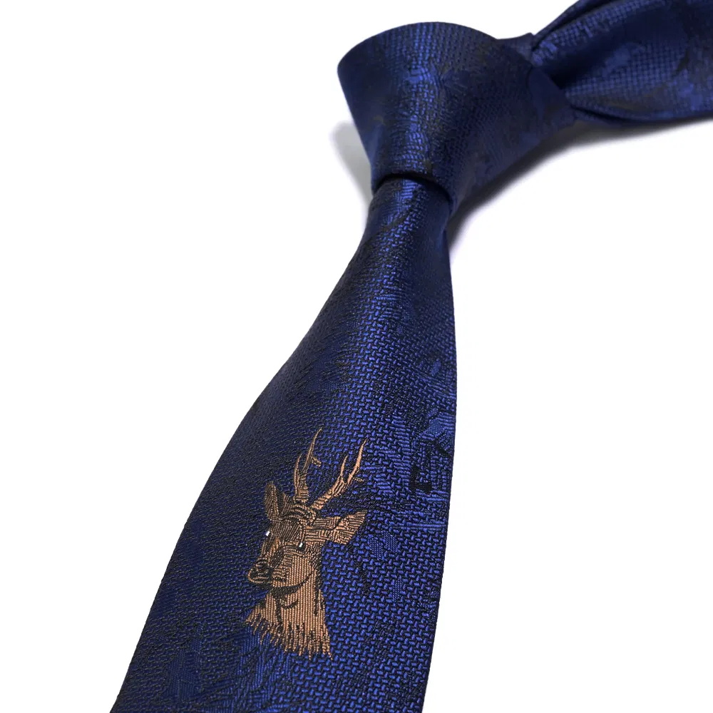 Yili Custom Jacquard Woven Animal Logo Neck Tie