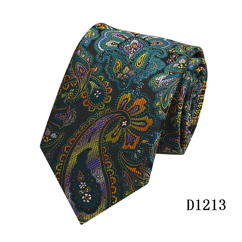 Yili Fashion Paisley Floral Pattern Formal Classic Party Suit Necktie