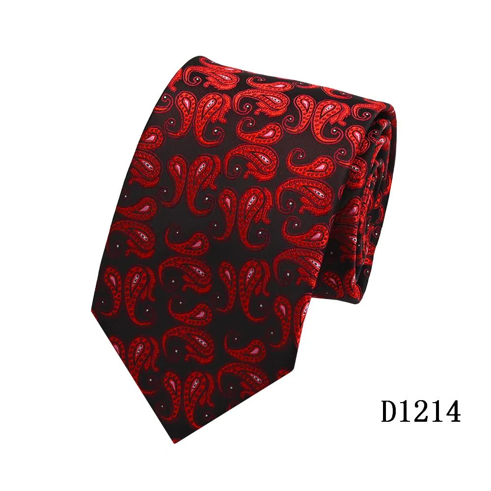 Yili Fashion Paisley Floral Pattern Formal Classic Party Suit Necktie