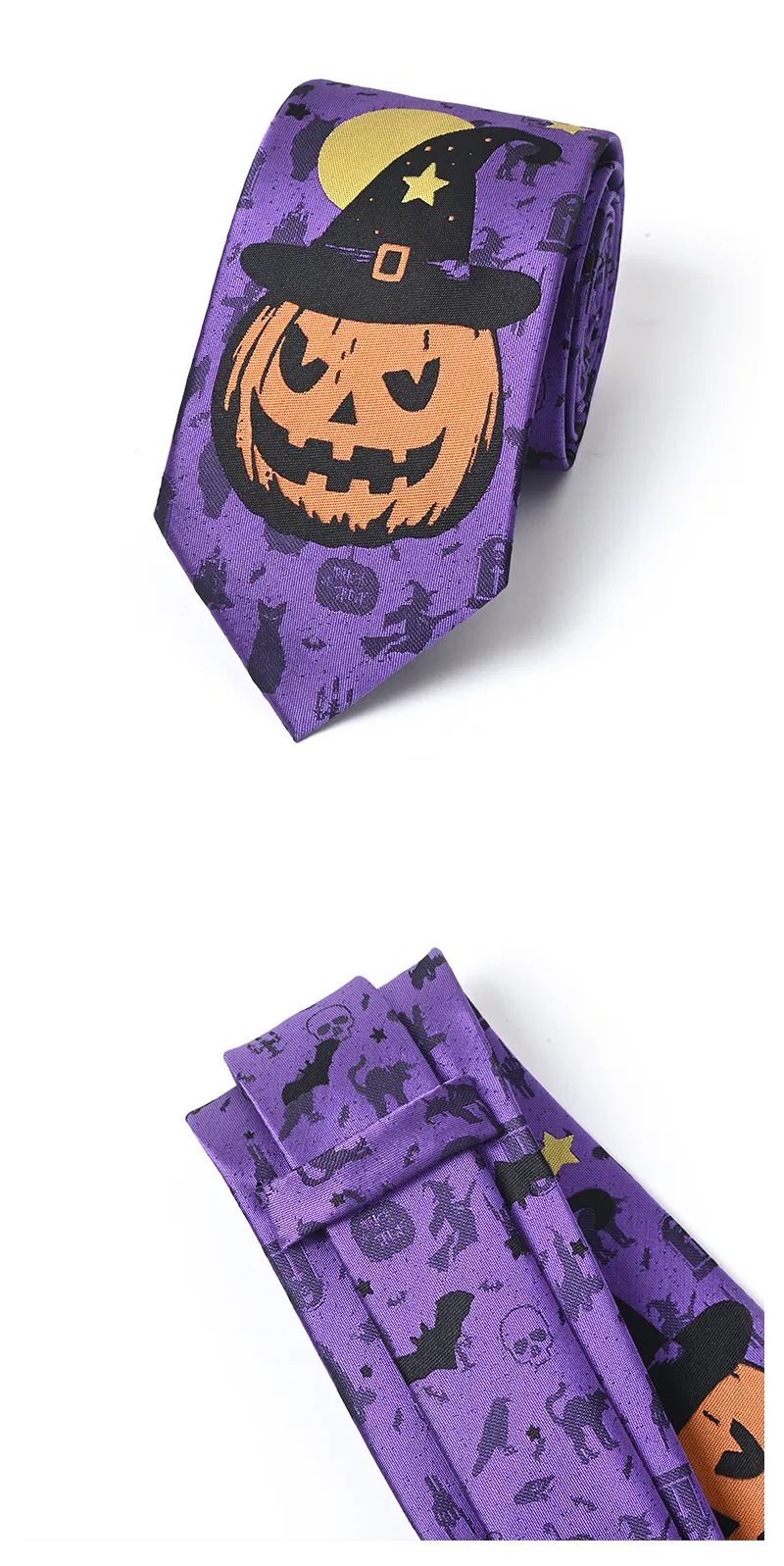 Yili Funny Mens Ties Holiday Season Party Gifts Neckties for Halloween Thanksgiving Christmas