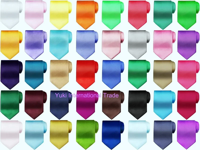 Yuki Cheap Imitated Silk Promotional School Logo Customised Design Necktie