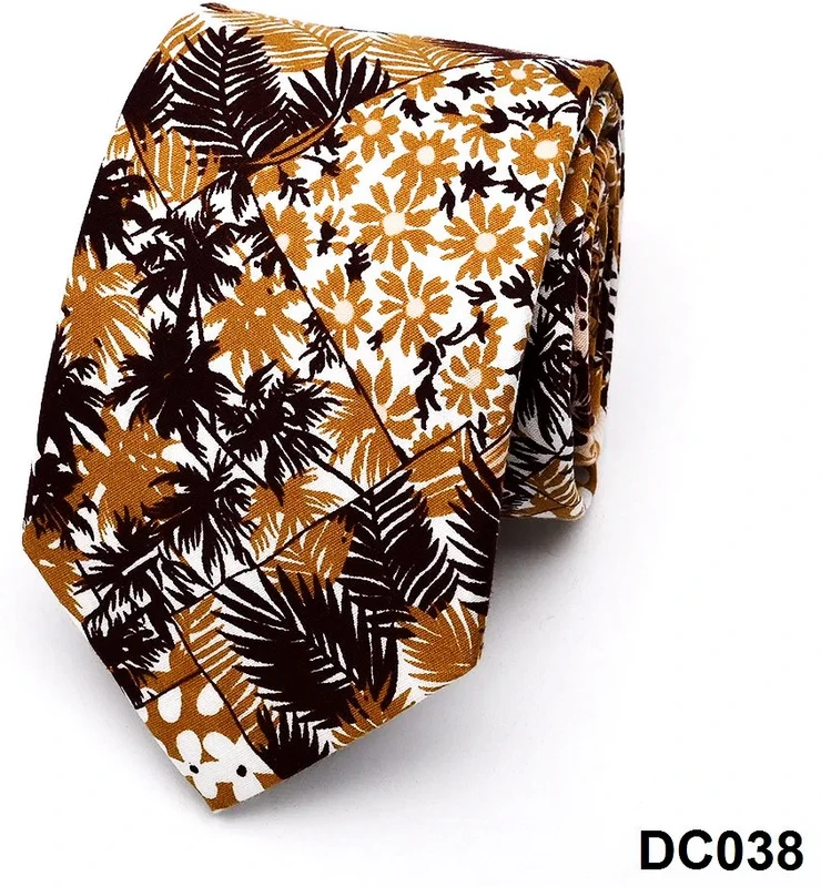 in Stock Adorned Cotton Necktie with a Paisley Motif