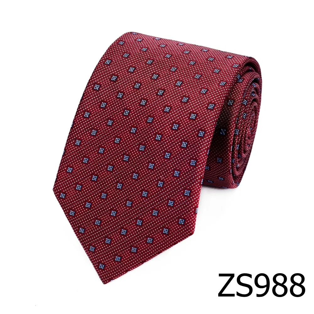 in Stock Yili Fashion Neckwear Mulberry Silk Classic Jacquard Polka Dots Neckties