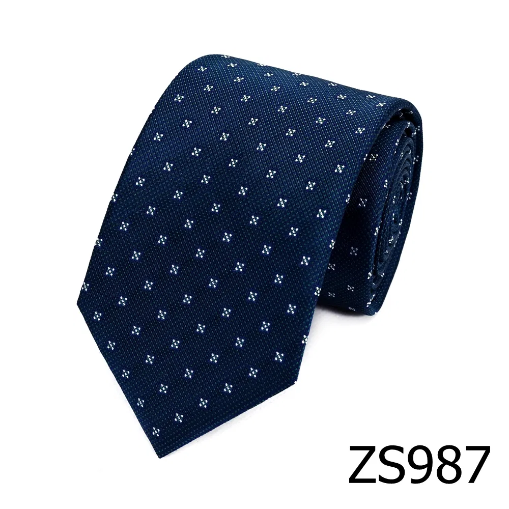 in Stock Yili Fashion Neckwear Mulberry Silk Classic Jacquard Polka Dots Neckties