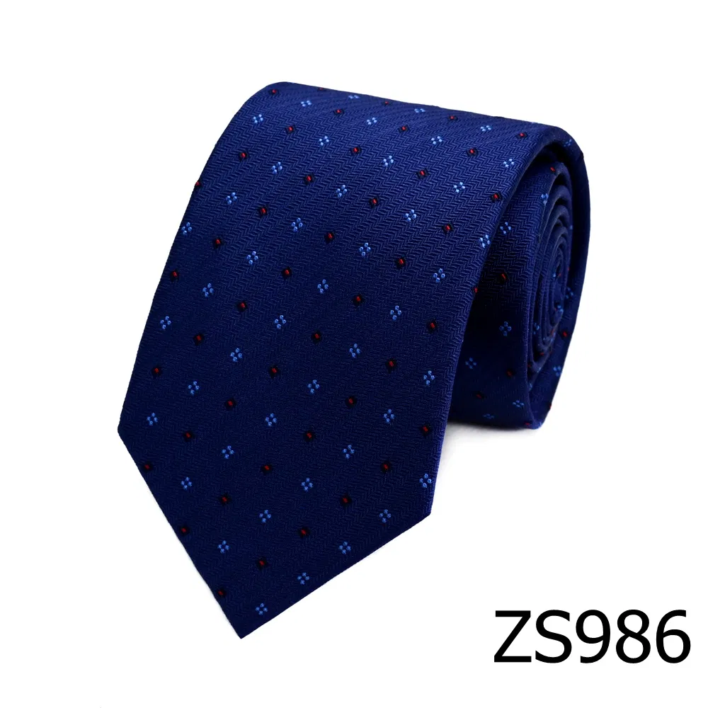 in Stock Yili Fashion Neckwear Mulberry Silk Classic Jacquard Polka Dots Neckties